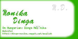 monika dinga business card